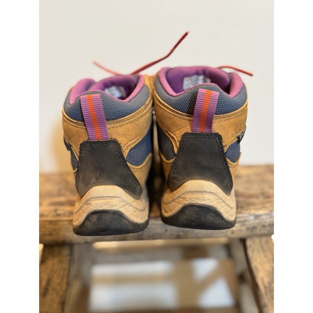 Timberland Mt. Maddsen Mid Waterproof Hiking Boots Wheat/Navy/Purple Women’s 6.5 - Picture 8 of 13